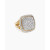 David Yurman 18mm Gold Square Pavé Diamond Ring