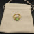 David Yurman Gold Square Green Diamond Ring