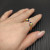 David Yurman 2.3mm Gold Renaissance Blue Chalcedony Pavé Diamond Ring