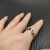 David Yurman 2.3mm Gold and Silver Renaissance Blue Chalcedony Pavé Diamond Ring