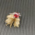 David Yurman 8mm Four-Prong Red Diamond Ring