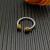 David Yurman 2.3mm Gold and Silver Renaissance Green Diamond Pavé Ring